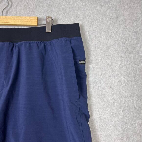 Fabletics The 7" Franchise Short Lined Mens Sz XXL Navy Blue Performance Stretch - Picture 2 of 13